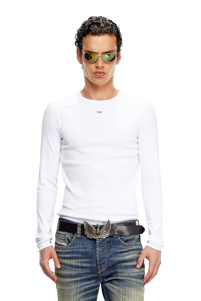 DIESEL ディーゼル　ブルー　カットソー　トレーナー　D-RIBBER-LS DIESEL ディーゼル ブルー カットソー トレーナー D-RIBBER-LS